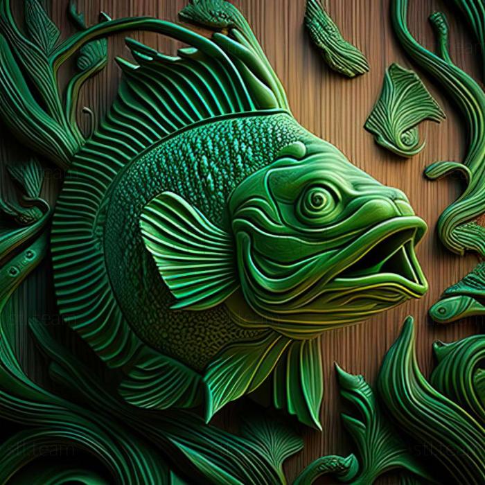 Animals Green swordsman fish